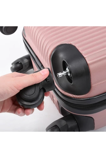 Leonardo Da Vinci Rosegold Cabin bőrönd kemény falakkal Wizzair méret (45*30*20cm)
