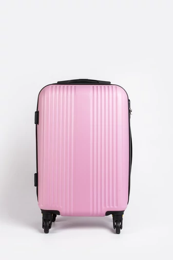 Világos Rózsaszín Keményfalú Kézipoggyász Kabinbőrönd Wizz Air Méretben (55X34X20cm)