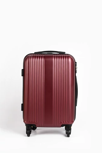 Bordó Keményfalú Kézipoggyász Kabinbőrönd Wizz Air Méretben (55X34X20cm)