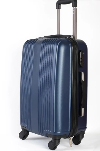 Sötétkék Keményfalú Kézipoggyász Kabinbőrönd Wizz Air Méretben (55X34X20cm)