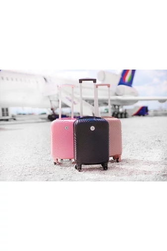 Rose Gold Színű Bőrönd Wizz Air Bonluo Kézipoggyász Méretben (40x30x20cm)