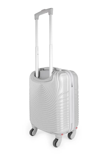 Ezüst Színű Bőrönd Wizz Air Kézipoggyász Méretben (40x30x20cm)