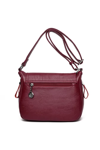 Világoslila Crossbody táska műbőrből Méretek 21*25*12cm