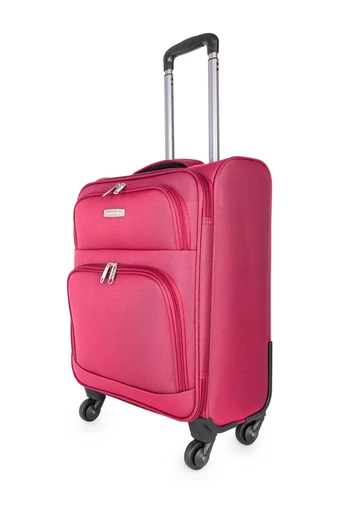 Bordó Leonardo Da Vinci Textil Kabinbőrönd Wizz Air Méretben (55x40x20cm)