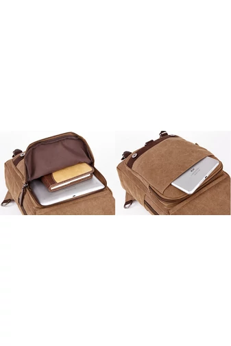 Barna Tartós Unisex Hátizsák/Crossbody Táska (33x29x11cm)