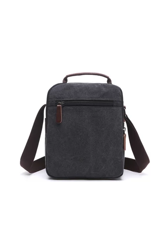 Fekete crossbody táska férfiaknak, tartós anyagból méret 28*22*12cm