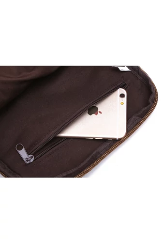 Barna crossbody férfi táska strapabíró anyagból, méret 28*22*12cm