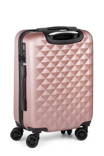 Kabinbőrönd Keményfalú Kézipoggyász Wizz Air Méretben Bonluo Rosegold 55X35X22cm Levehető kerekekkel 