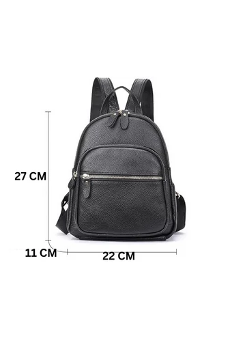 Női Hátizsák Valódi bőrből Bonluo Kék Mini 27*22*11cm