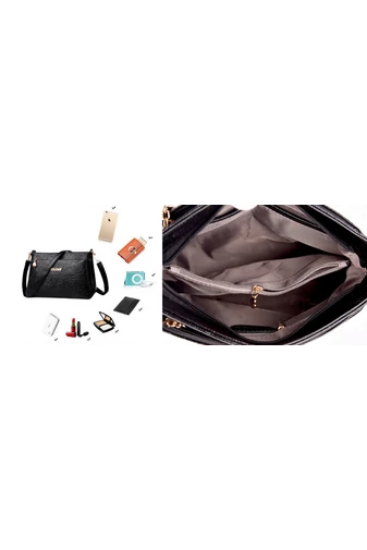 Piros crossbody táska műbőr mintával, közepes méretű (19*29*13cm)