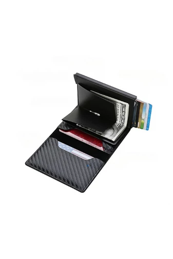 Fekete kártyatartó rfid védelemmel (9,5x6cm)