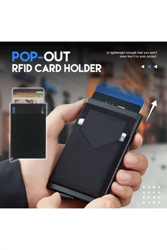 Rózsaszín Kártyatartó rfid védelemmel (9x6,5x1cm)