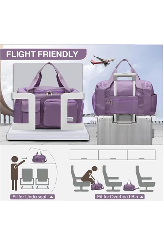 Prémium Minőségű Lila Bonluo Utazótáska/Fitnesztáska Cipőtartóval Wizz Air Méretben (40x30x20)