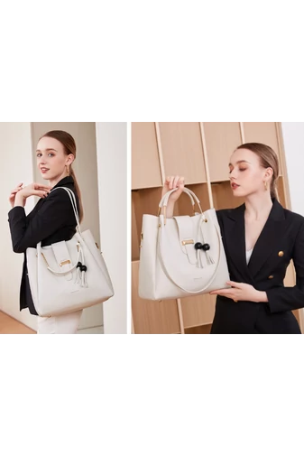Válltáska Szett Crossbody Táskával és Pénztárcával Bonluo Bordó(3 db)