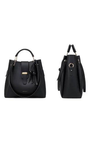  Válltáska Szett Crossbody Táskával és Pénztárcával Bonluo Fekete(3 db)