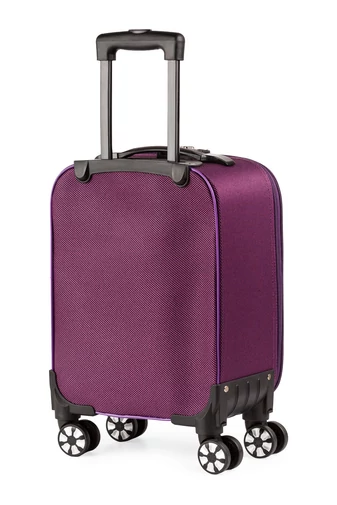 Lila Puhafalú Leonardo Da Vinci Bőrönd Kihúzható Fogantyúval Wizz Air Méretben (40x30x20cm)