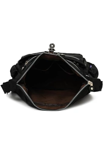 Fekete Vízálló Crossbody Táska (22x29x12cm)