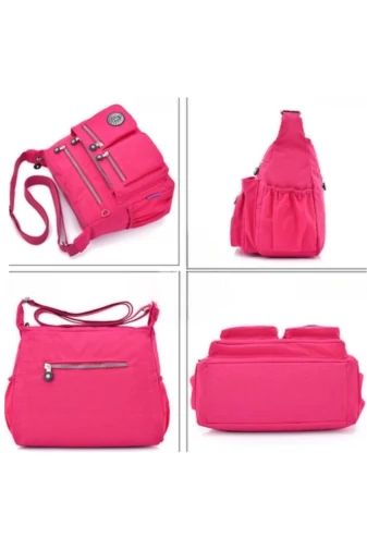 Barna Vízálló Crossbody Táska (22x29x12cm)