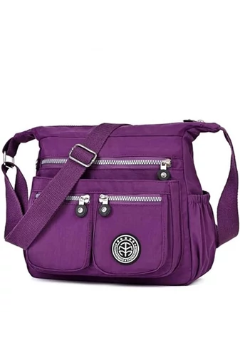 Lila Vízálló Crossbody Táska (22x29x12cm)