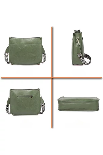 Válltáska/Crossbody Táska Műbőrböl Zöld 30x27x8cm