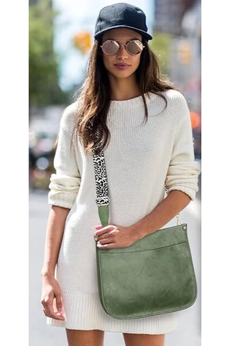 Válltáska/Crossbody Táska Műbőrböl Zöld 30x27x8cm