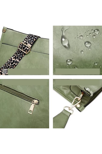 Válltáska/Crossbody Táska Műbőrböl Zöld 30x27x8cm