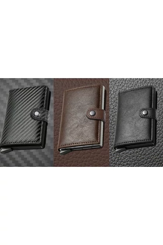 Fekete kártyatartó rfid védelemmel (9,5x6cm)