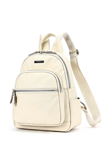 Női Hátizsák Valódi bőrből Bonluo Fehér Mini 27*22*11cm