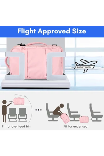 Többfunkciós Hátizsák Wizzair méret 40*30*20cm 15,6" laptop számára Rózsaszín Bonluo