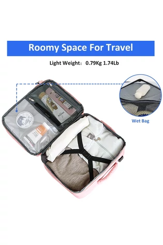Többfunkciós Hátizsák Wizzair méret 40*30*20cm 15,6" laptop számára Rózsaszín Bonluo