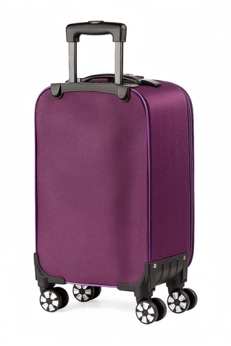 Wizz Air Kézipoggyász Méretű Gurulós Bőrönd Levehető Kerekekkel Leonardo Da Vinci, Puha és Bővíthető Falakkal,  Sötétlila 55×37×22cm