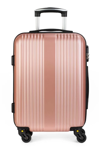  Keményfalú Bőrönd Szett ABS Anyagból 4 kerékkel Rosegold
