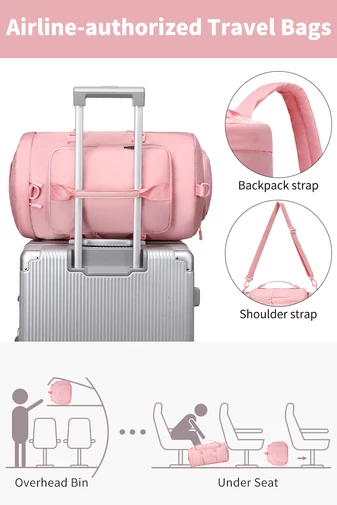 Prémium Minőségű Sötét Rózsaszín Bonluo  Vízálló Utazótáska/Hátizsák Wizz Air Méretben (40x30x20cm)