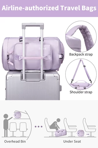 Prémium Minőségű Lila Bonluo Vízálló Utazótáska/Hátizsák Wizz Air Méretben (40x30x20cm)