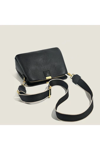 Válltáska/Crossbody táska 2az1-ben, Valódi Bőrből, Kompakt, Elegáns, Bonluo, Sötétkék 18×25×11cm