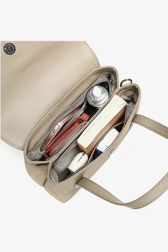 Kézitáska/Crossbody Táska 2az1ben, Valódi Bőrből, Elegáns, Kompakt, Fekete 17×25×11cm