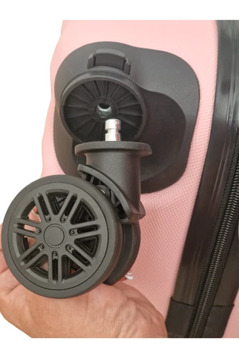 Kabinbőrönd Keményfalú Kézipoggyász Wizz Air Méretben Bonluo Sötétkék 55X35X22cm Levehető kerekekkel 
