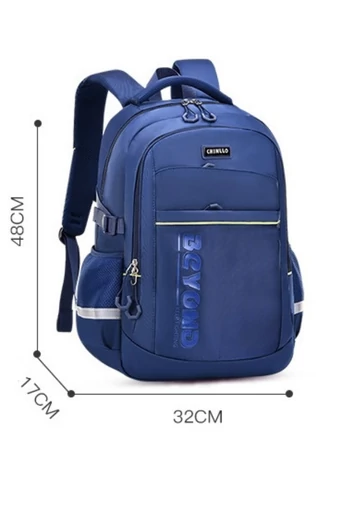 Multifunkciós fekete hátizsák ideális iskolába, laptop rekesszel, vízálló kialakítás, 48*32*17 cm