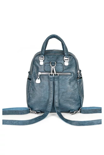 Női Műbőr Hátizsák/Crossbody Táska Kék Bonluo (26x24x12cm)