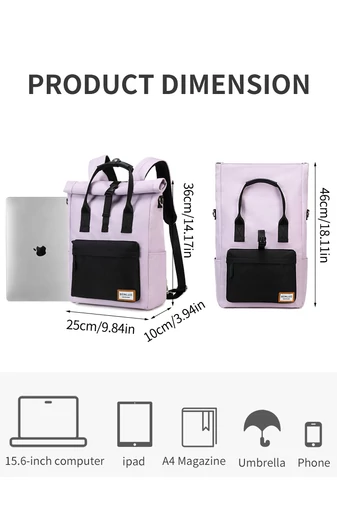 Hátizsák 2 az 1-ben és többfunkciós válltáska fekete laptop hátizsák  40*25*16cm - Bonluo