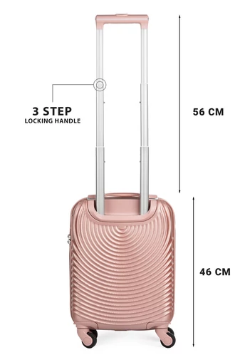 Rose Gold Színű Bőrönd Wizz Air Bonluo Kézipoggyász Méretben (40x30x20cm)