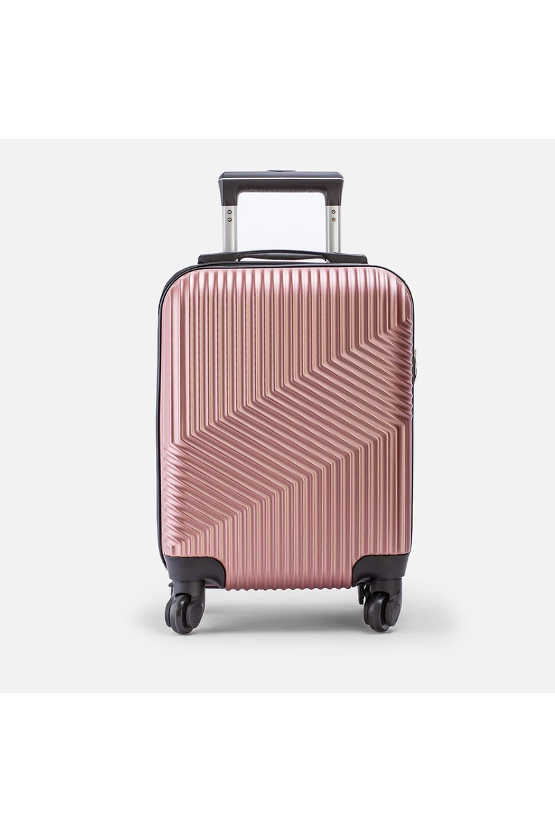 Leonardo Da Vinci Rosegold Cabin bőrönd kemény falakkal Wizzair méret (45*30*20cm)