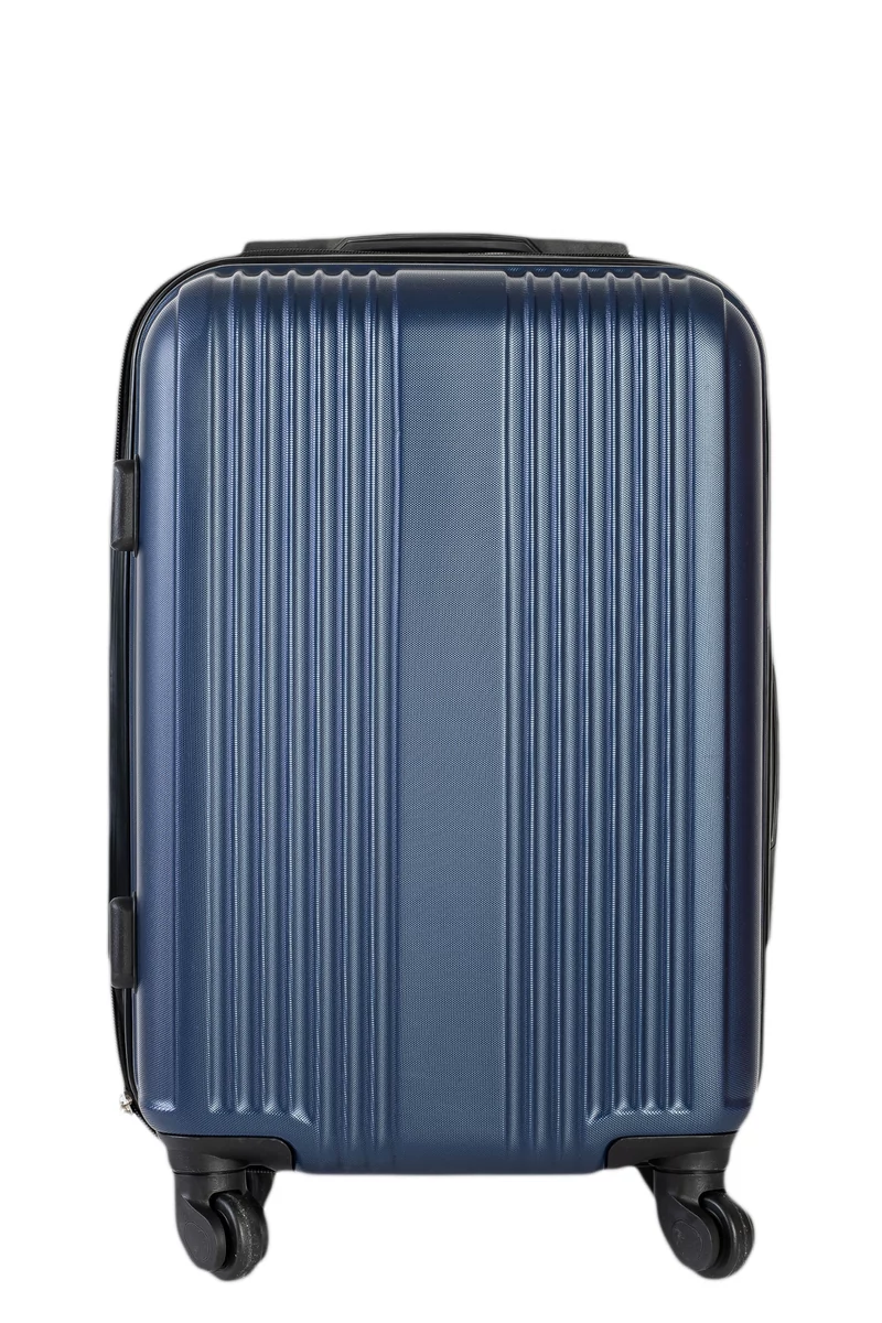 Sötétkék Keményfalú Kézipoggyász Kabinbőrönd Wizz Air Méretben (55X34X20cm)